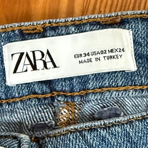Zara high waist wide leg jeans size 2 - Picture 3 of 5